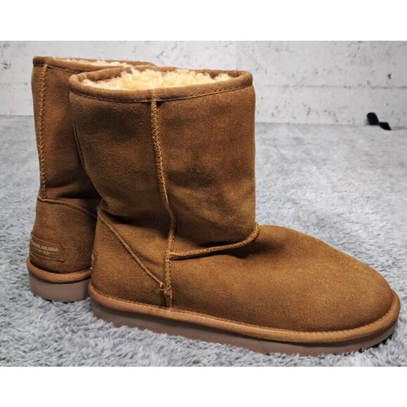 Ugg Boots Womens Sz 8 Koolaburra Brown Suede Shearling Classic Tall F16019E - Picture 2 of 11